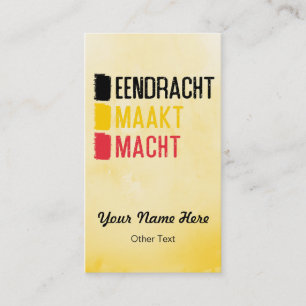 Eendracht Maakt Macht belgische Visitenkarte
