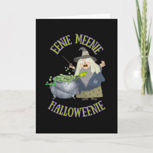 Eenie Meenie Halloweenie Grußkarte, Gruselig süß Karte