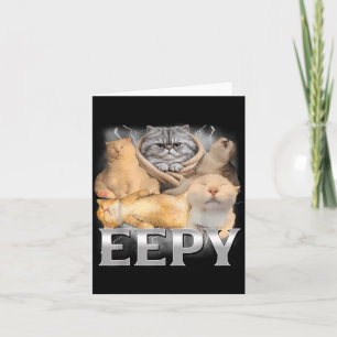 Eepy Cat Lustige Alberne Verschlafene Katze Meme Karte