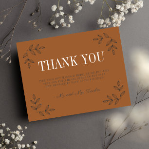 Eerie Autumn Halloween Mariage Carte de remercieme