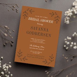 Eerie Autumn Halloween Orange Black Brautparty Einladung