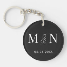 Eerie Black and White Monogram Wedding