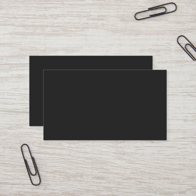 Eerie Black Business Card Visitenkarte (Vorderseite/Rückseite Beispiel)