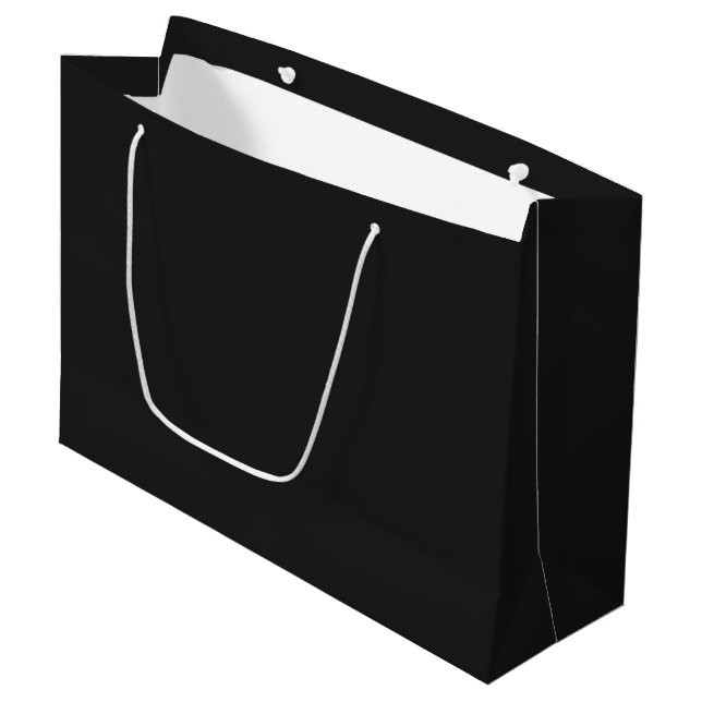 Eerie Black Large Geschenktasche Große Geschenktüte (Vorderseite Schrägansicht)