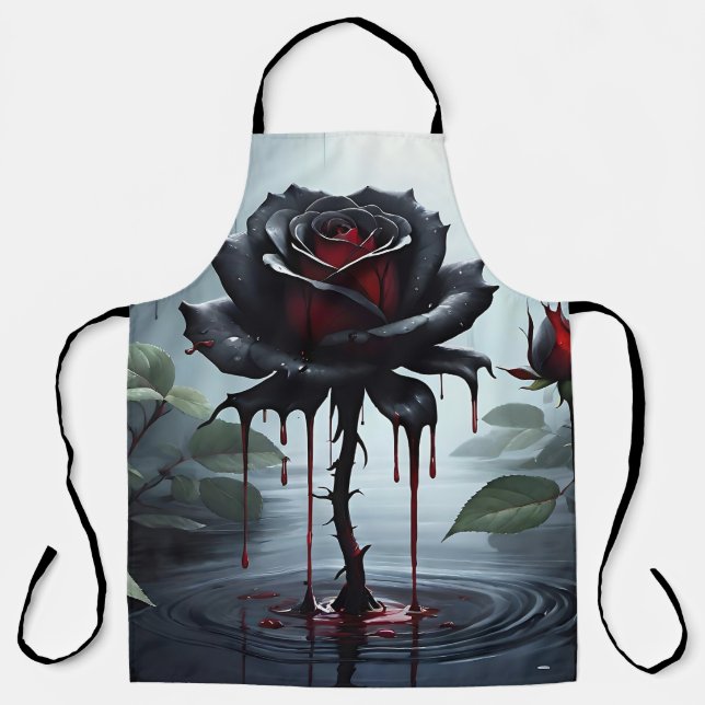 Eerie Black Rose Schürze (Vorderseite)