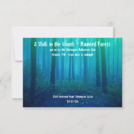 Eerie Blauer Wald - 3x5 Spuk Wald Einladung