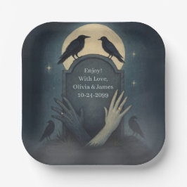 Eerie Elegant Zombie Wedding Paper Tellers Pappteller