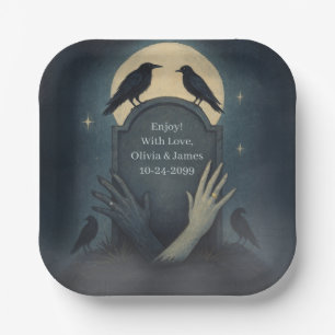 Eerie Elegant Zombie Wedding Paper Tellers Pappteller