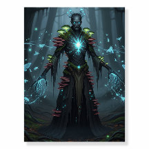Eerie Forest Guardian Spooky Fantasy Kunst, Dichtu