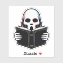Eerie Ghost with Book - Creepisches Halloween Art