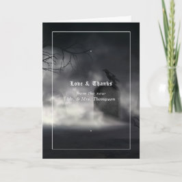 Eerie Gothic Wedding Foto Danke-Card Dankeskarte