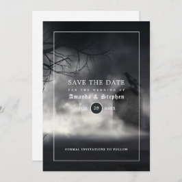 Eerie Gothic Wedding speichern das Datum Save The Date