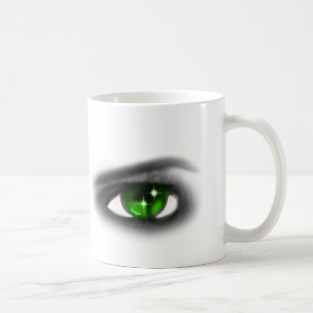Eerie Green Eyes Kaffeetasse (Rechts)