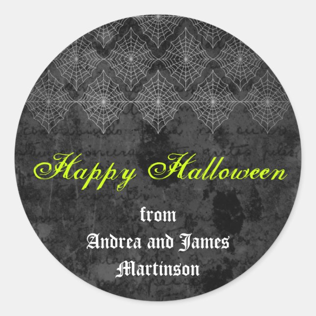 Eerie Halloween-Aufkleber Runder Aufkleber (Vorderseite)