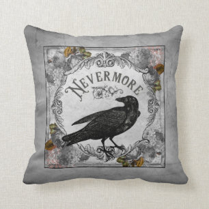 Eerie Halloween Raven Literatur-Horror Kissen