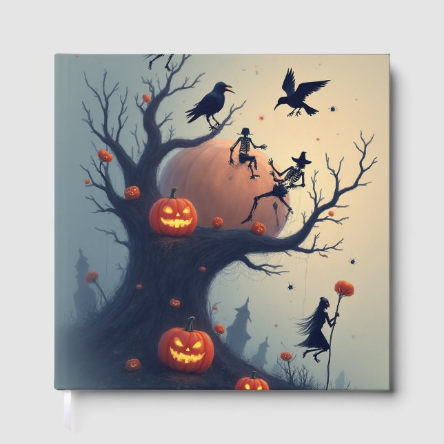 Eerie Halloween Tree Gästebuch (Vorderseite)
