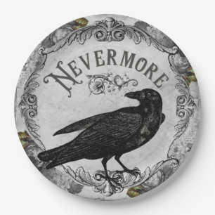 Eerie Raven Halloween-Party Horror Pappteller