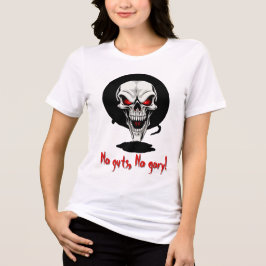 Eerie Red-Mit Augen Skull Illustration - Dunkle Go Tri-Blend Shirt