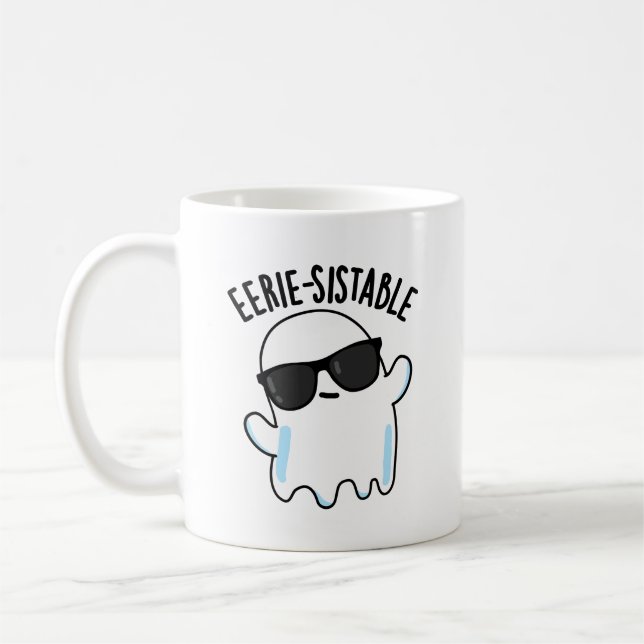 Eerie-resistenter Funny Ghost Pun Kaffeetasse (Links)