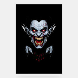 Eerie Vampire Face Akryllisches Zeichen Acrylschild