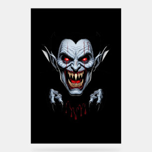 Eerie Vampire Face Akryllisches Zeichen Acrylschild