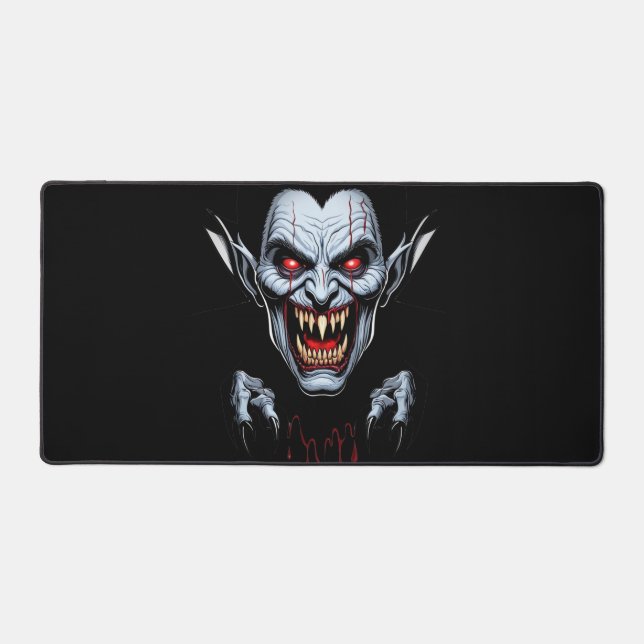 Eerie Vampire Face Desk Mat Schreibtischunterlage (Vorderseite)