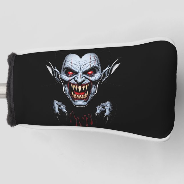 Eerie Vampire Face Golf Headcover (Vorderseite)