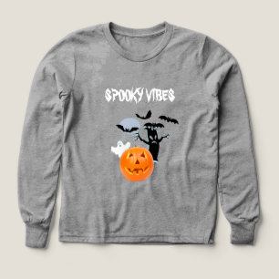 Eerie White Ghost mit gotischen Lettern Halloween