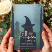 Eerie Witch Halloween Einladung