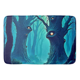 Eerie Woodland Eyes Badematte