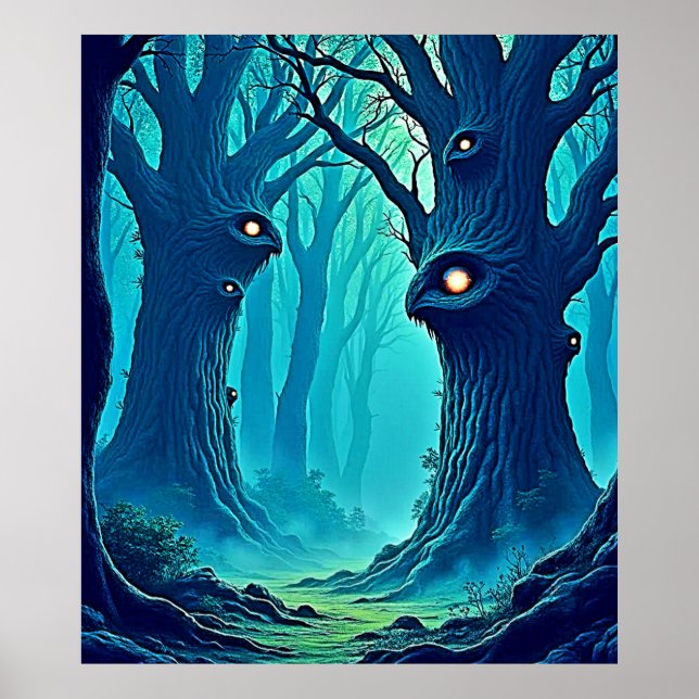 Eerie Woodland Eyes Poster (Vorne)
