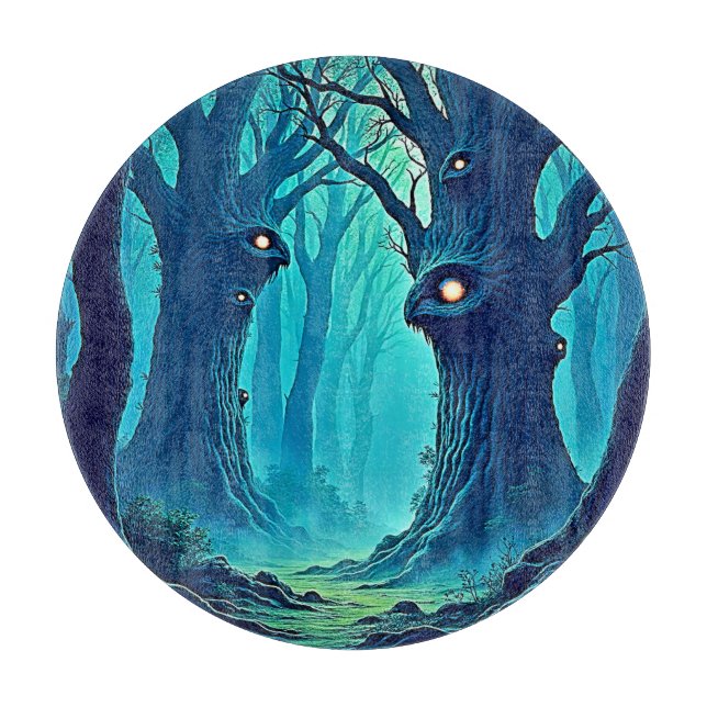 Eerie Woodland Eyes Schneidebrett (Vorderseite)