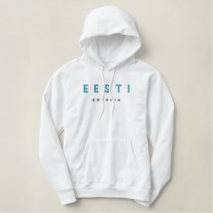 EESTI, Estland Bestickter Hoodie