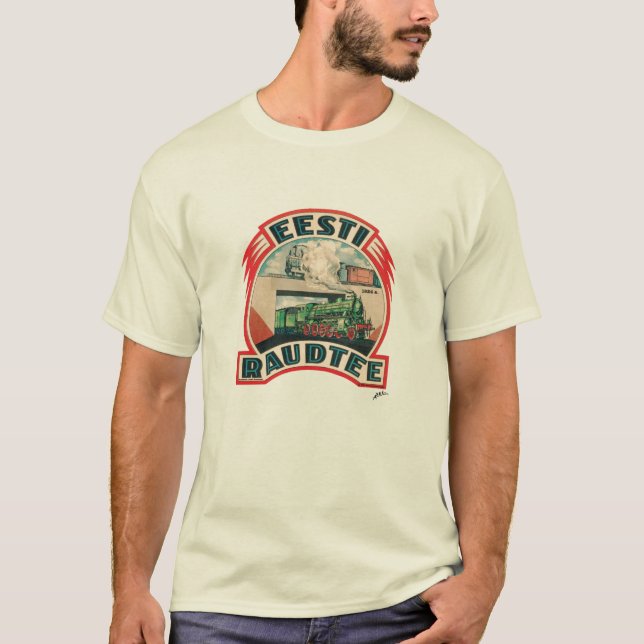 Eesti Raudtee - estnischer Eisenbahn-T - Shirt (Vorderseite)