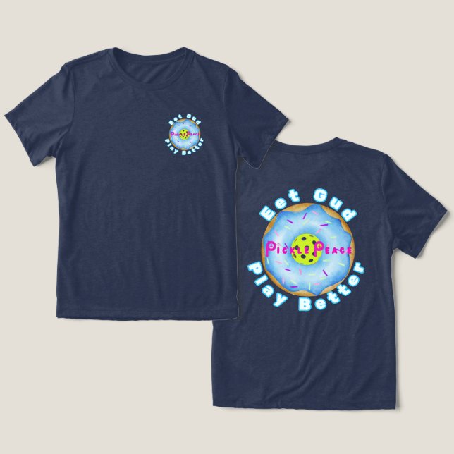 Eet Gud Play Better Tri-Blend Shirt (Design Vorderseite & Rückseite)