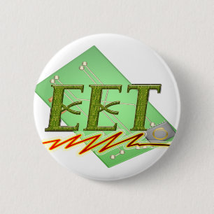 EET - LOGO DER ELEKTRISCHEN TECHNOLOGIE DES MOTORS BUTTON