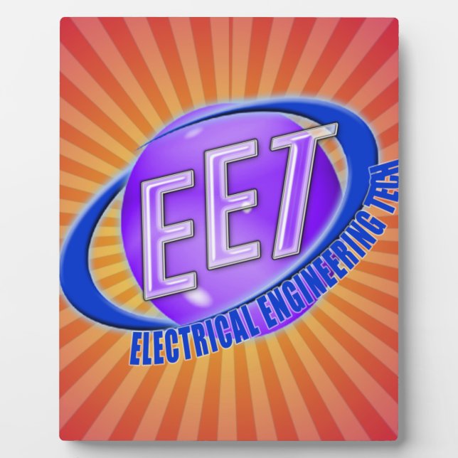 EET ORB SWOOSH LOGO ELECTRICAL ENGINEERING TECH FOTOPLATTE (Vorderseite)