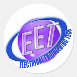 EET ORB SWOOSH LOGO ELEKTRISCHE TECHNIK RUNDER AUFKLEBER