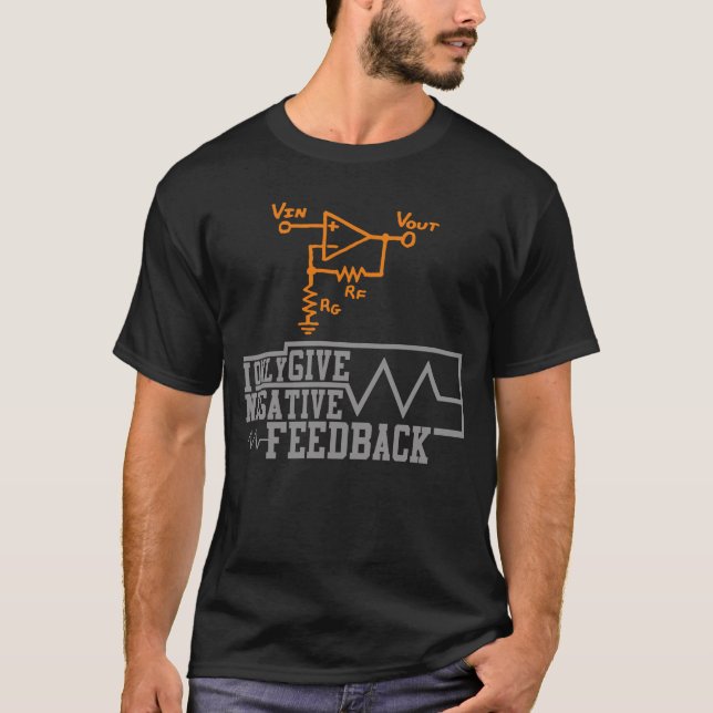 EEVblog Negative Feedback TShirt (Vorderseite)