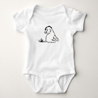 Eeyore betrachtet sein Schwanz-Babyschwimmshirt Baby Strampler