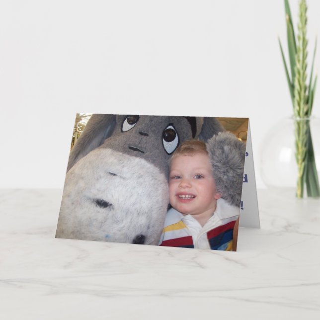 Eeyore-Karte Einladung (Vorderseite)