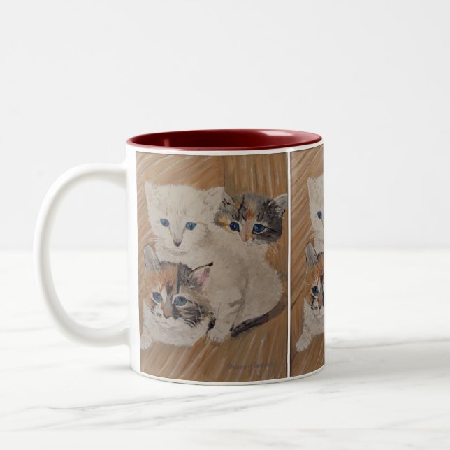 Efeu, Iris u. Dixie Malerei Zweifarbige Tasse (Links)