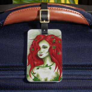 Efeu-Nymphe Rotschopf Frau Pixie Fantasy-Kunst Gepäckanhänger