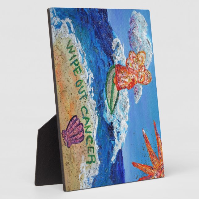 Effacer Cancer Angel Art Peinture Plaque cadeau (Côté)