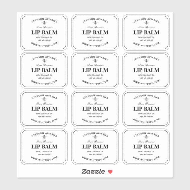 Effacer Lip Beeswax Balm Étiquettes (Feuille)