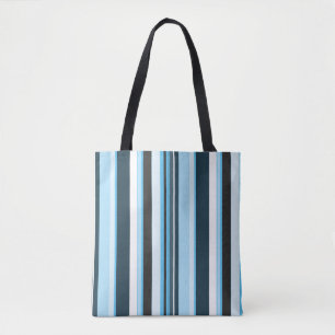 Effektive Cyan Contemporary Vertikal Stripes Tasche