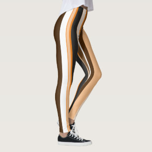Effektive orangefarbene, zeitgenössische vertikale leggings