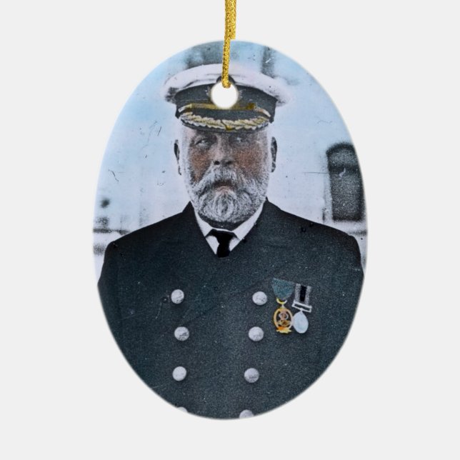 Effektivwert titanischer Kapitän Edward J. Smith Keramikornament (Vorne)