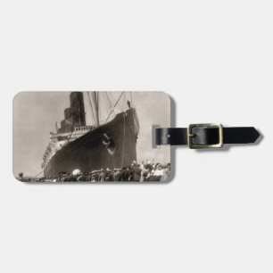 EffektivwertLusitania kommt New York City 1907 an Gepäckanhänger