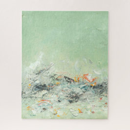 Effervesce - grüne minimalistische abstrakte Kunst